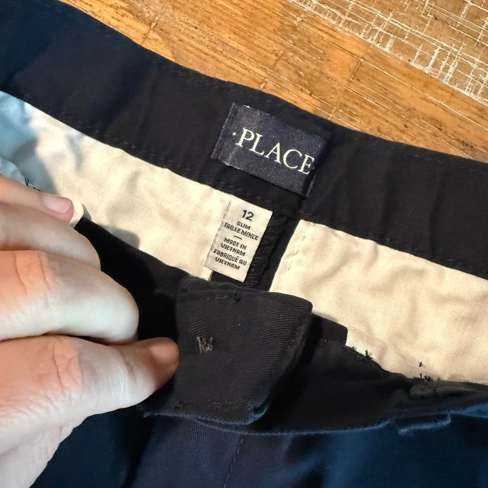 Childrens Place Boys Shorts Lot Navy Gray Khaki 12 Slim Husky NEW School Uniform